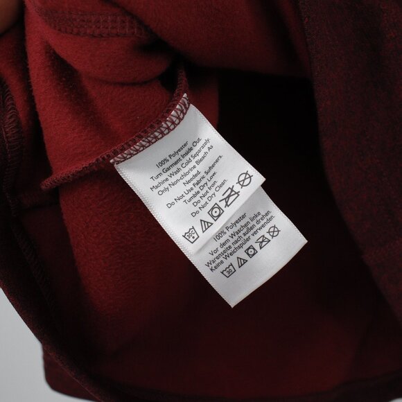 Eddie bauer sweatshirt Women's xs first ascent Burgundy 1/4 zip fleece pullover - Picture 5 of 12